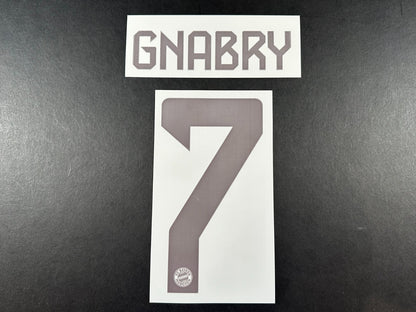 2024 2025 OFFICIAL BAYERN GNABRY 7 HOME DARK RED PLAYER SIZE NAMESET