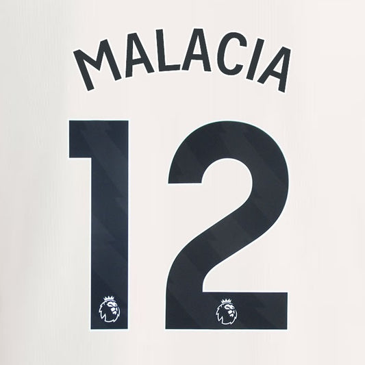 2023 2024 MANCHESTER UNITED MALACIA 12 3rd BLACK PLAYER SIZE NAMESET