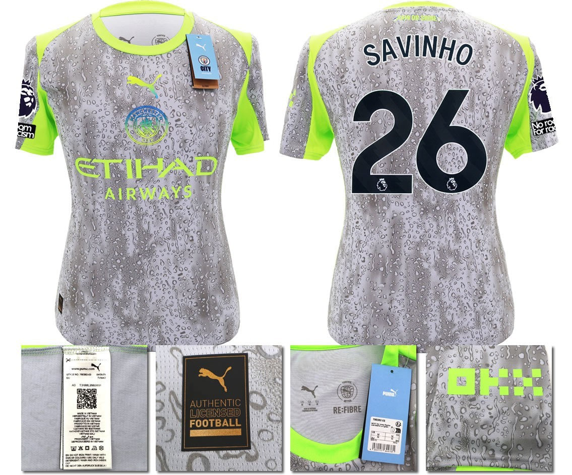 BNWT 2025 2026 MAN CITY PUMA THIRD SAVINHO 26 + PATCHES FOOTBALL