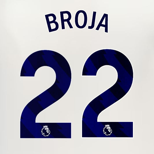 2024 2025 EVERTON BROJA 22 OFFICIAL BLUE 3RD PLAYER SIZE NAMESET