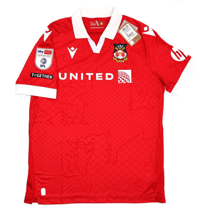 BNWT 2024 2025 WREXHAM A.F.C MACRON HOME SHIRT SMITH 28 + PATCHES / XL