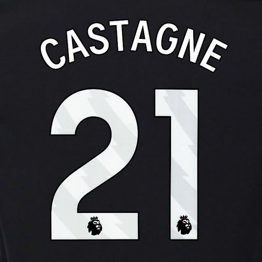 2025 2026 OFFICIAL FULHAM CASTAGNE 21 WHITE 3RD PLAYER SIZE NAMESET