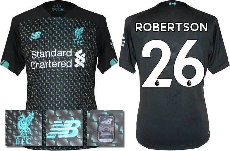 BNWT 2019 2020 NEW BALANCE LIVERPOOL 3RD SHIRT ROBERTSON 26 MENS