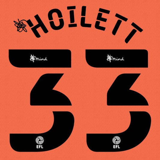 CARDIFF 2020 2021 OFFICIAL HOILETT 33 3RD PLAYER SIZE NAME SET