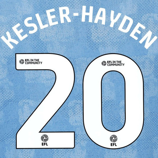 25 26 COVENTRY KESLER - HAYDEN 20 OFFICIAL WHITE HOME PLAYER SIZE NAME SET 230MM