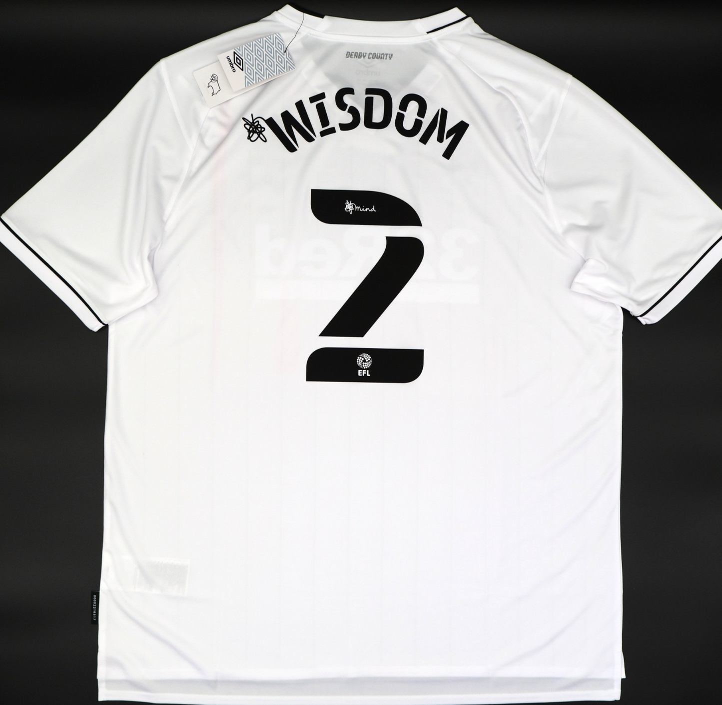 BNWT 2020 2021 DERBY HOME UMBRO FOOTBALL SHIRT WISDOM 2 MEN'S XXL