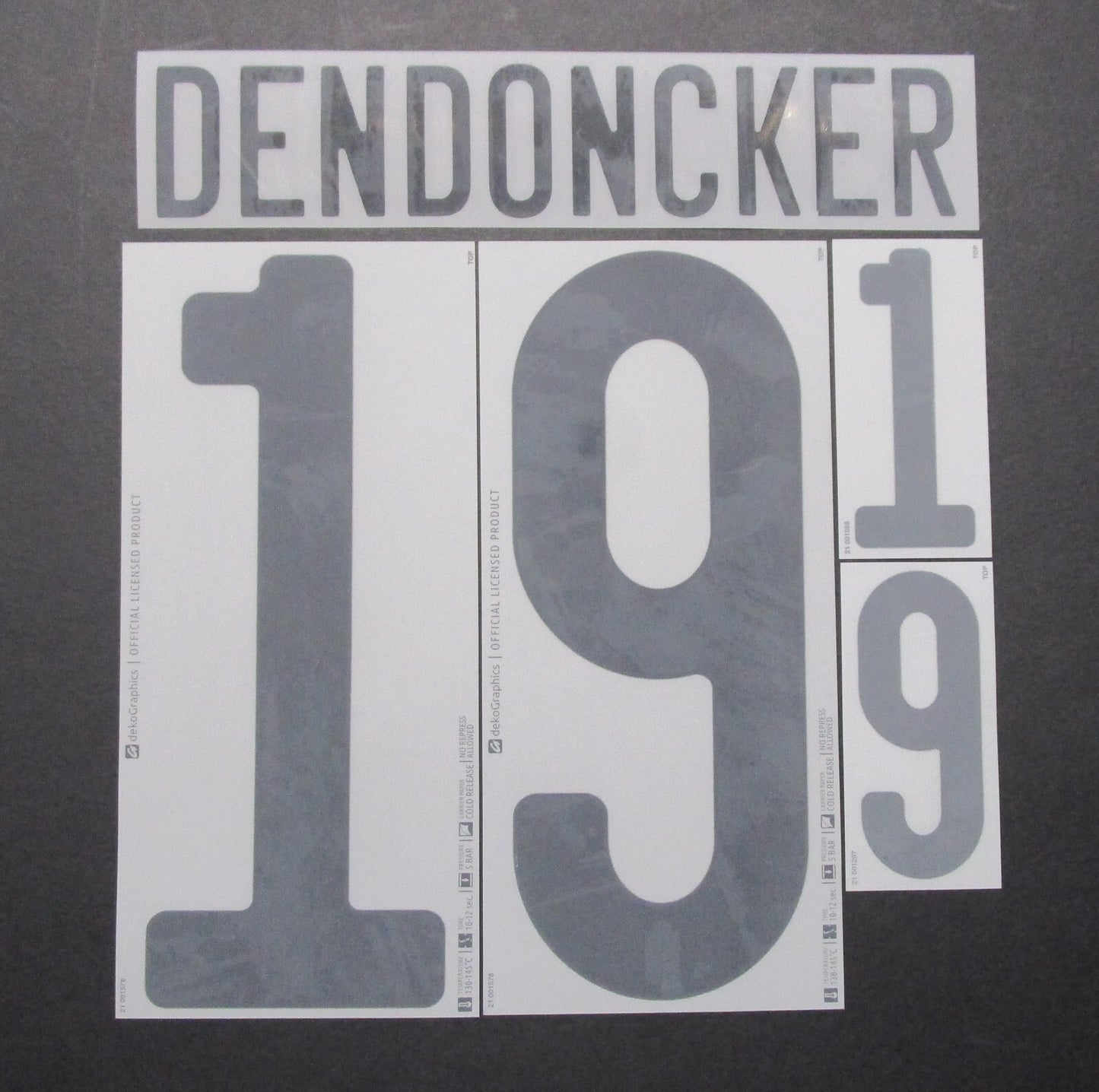 BELGIUM 2020 2021 OFFICIAL DENDONCKER 19 AWAY BLACK PLAYER SIZE NAMESET