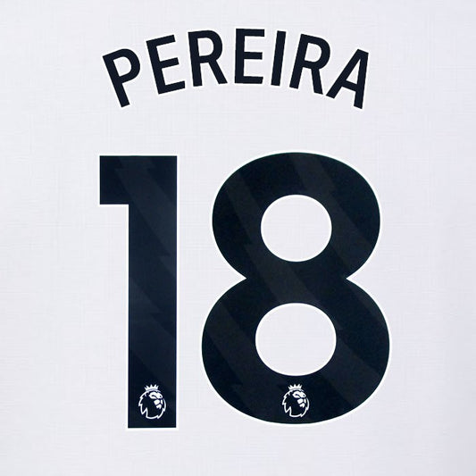2024 2025 OFFICIAL FULHAM AVERY DENNISON PEREIRA 18 HOME PLAYER SIZE NAMESET