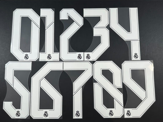 2021 2022 OFFICIAL AVERY DENNISON REAL MADRID AWAY / 3RD PLAYER SIZE NUMBERS