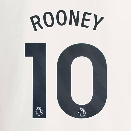 2023 2024 MANCHESTER UNITED ROONEY 10 3rd BLACK PLAYER SIZE NAMESET