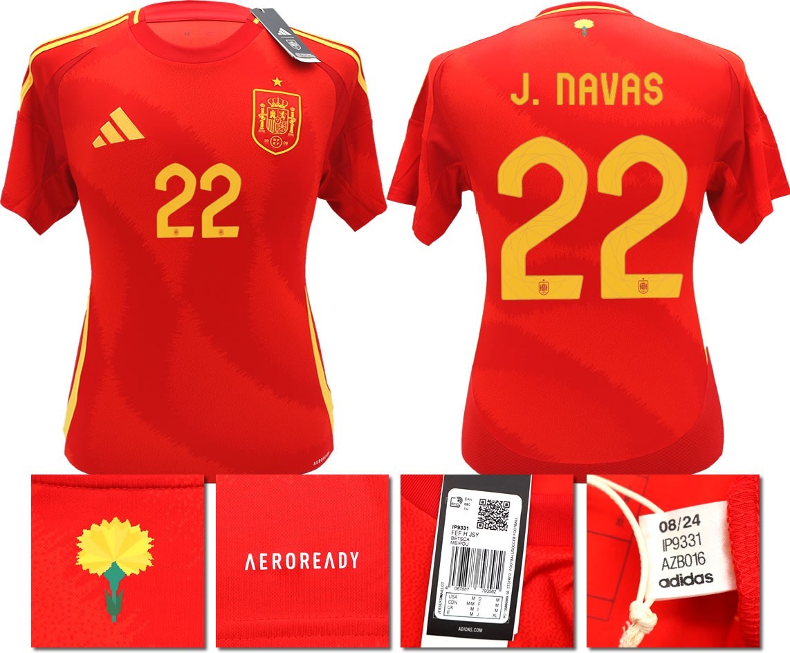BNWT 2024 2025 SPAIN ADIDAS HOME SHIRT J NAVAS 22 MEN'S