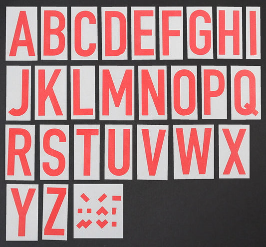 2020 - 2021 OFFICIAL TURKEY AWAY RED PLAYER SIZE LETTERS