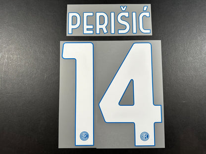 INTER MILAN 2020 2021 PERISIC 14 OFFICIAL HOME WHITE PLAYER SIZE NAMESET