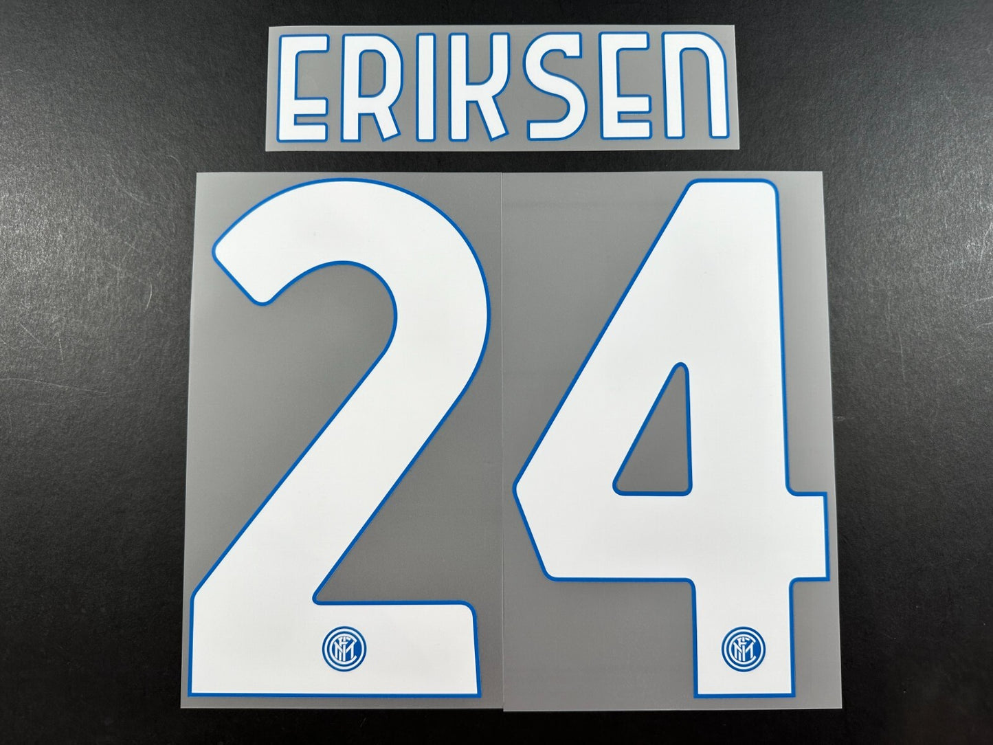INTER MILAN 2020 2021 ERIKSEN 24 OFFICIAL HOME WHITE PLAYER SIZE NAMESET