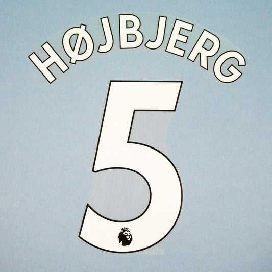 TOTTENHAM 2019-23 HOJBJERG 5 OFFICIAL AVERY DENNISON WHITE PLAYER SIZE NAME SET