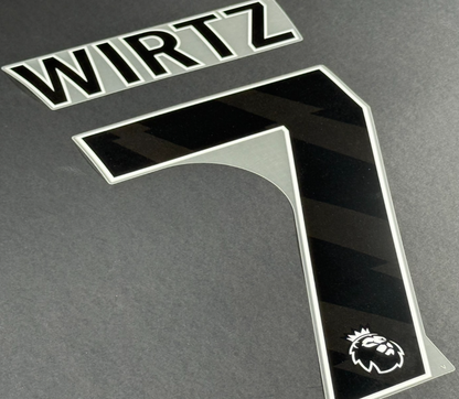 2025 - 2026 WIRTZ 7 OFFICIAL AVERY DENNISON BLACK PLAYER SIZE NAME