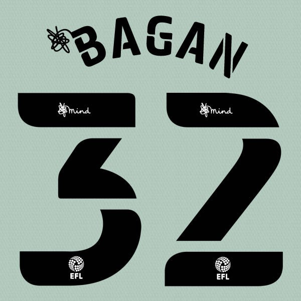 CARDIFF 2020 2021 OFFICIAL BAGAN 32 AWAY PLAYER SIZE NAME SET
