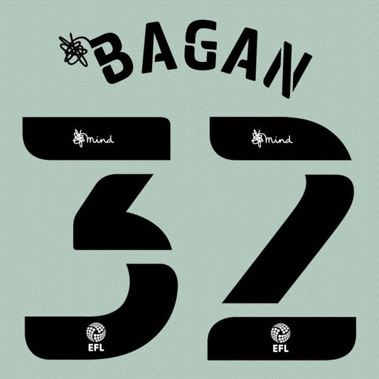 CARDIFF 2020 2021 OFFICIAL BAGAN 32 AWAY PLAYER SIZE NAME SET
