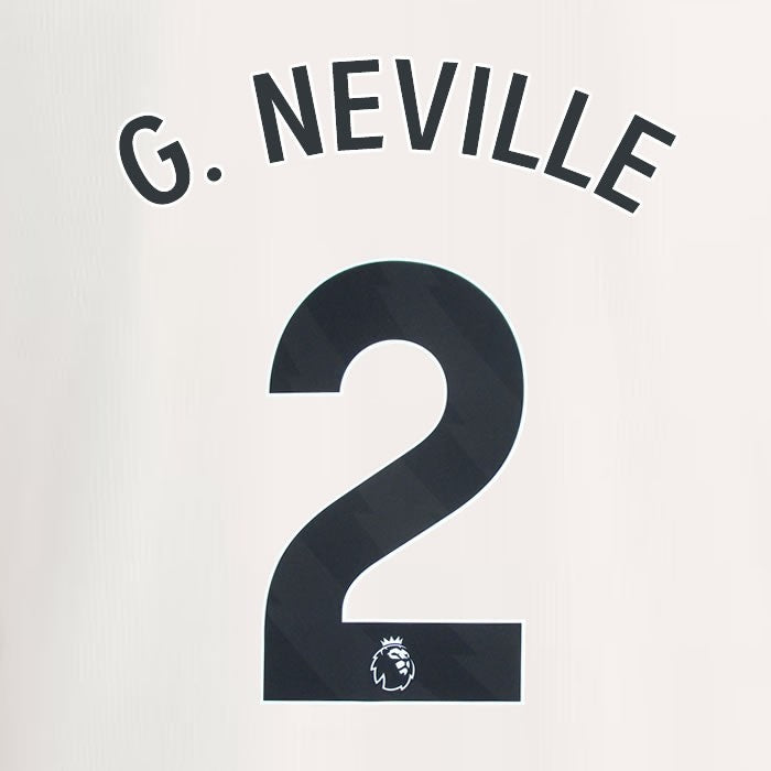 2023 2024 MANCHESTER UNITED G. NEVILLE 2 3rd BLACK PLAYER SIZE NAMESET