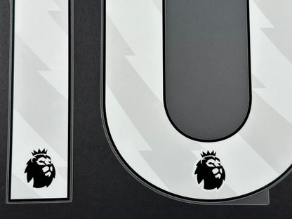 MAN UTD 23 - 25 RASHFORD 10 OFFICIAL AVERY DENNISON WHITE PLAYER SIZE NAME SET