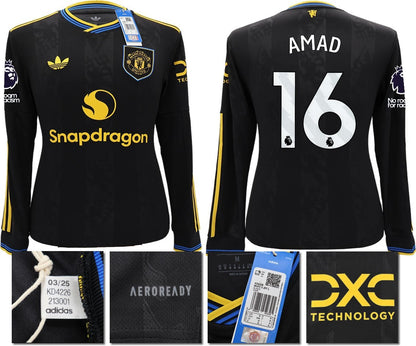 BNWT 2025 2026 MANCHESTER UNITED ADIDAS 3RD SHIRT LS AMAD 16