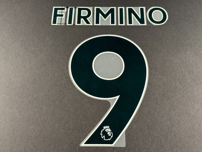 LIVERPOOL 2021 2022 FIRMINO 9 OFFICIAL AVERY BLACK PLAYER SIZE NAME SET