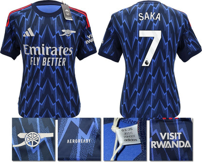 BNWT 2025/2026 ARSENAL F.C. ADIDAS AWAY SHIRT SAKA 7