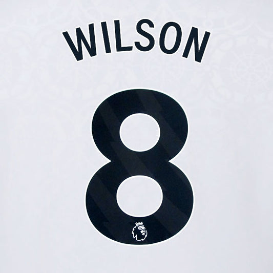 2025 2026 OFFICIAL FULHAM WILSON 8 BLACK HOME PLAYER SIZE NAMESET