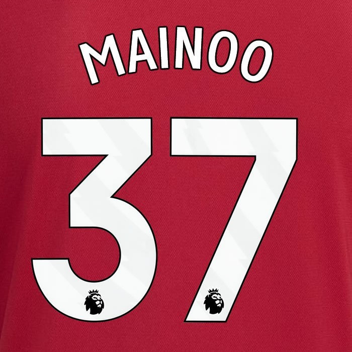2023 2024 MANCHESTER UNITED MAINOO 37 HOME WHITE PLAYER SIZE NAMESET