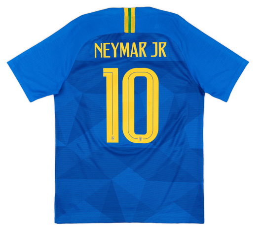 2018 2019 BRAZIL NIKE AWAY NEYMAR JR 10 FOOTBALL SHIRT KIDS SIZE 8-10 YEARS