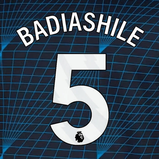 2023 2024 OFFICIAL CHELSEA BADIASHILE 5 WHITE AWAY PLAYER SIZE NAMESET