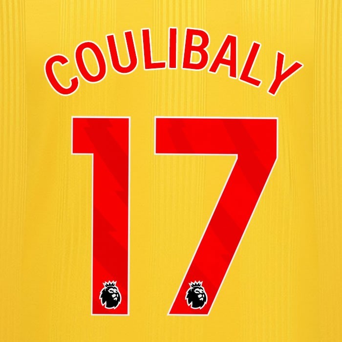 2023 2024 SHEFFIELD UNITED OFFICIAL COULIBALY 17 RED AWAY PLAYER SIZE NAMESET