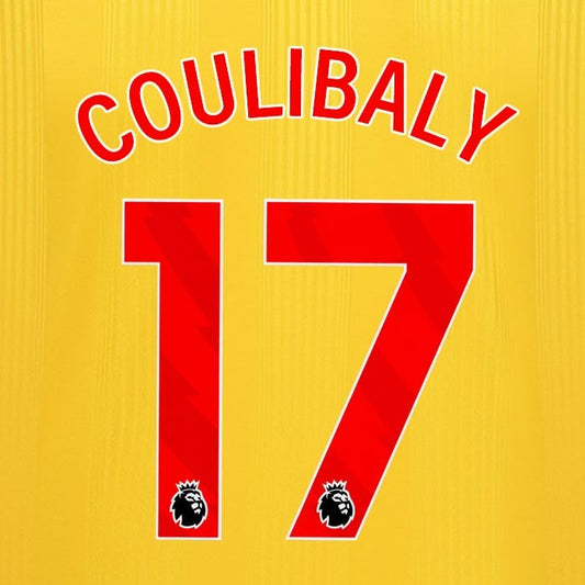2023 2024 SHEFFIELD UNITED OFFICIAL COULIBALY 17 RED AWAY PLAYER SIZE NAMESET