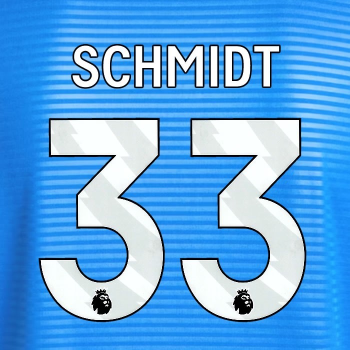 2025 2026 OFFICIAL LEEDS UNITED SCHMIDT 33 WHITE AWAY PLAYER SIZE NAMESET