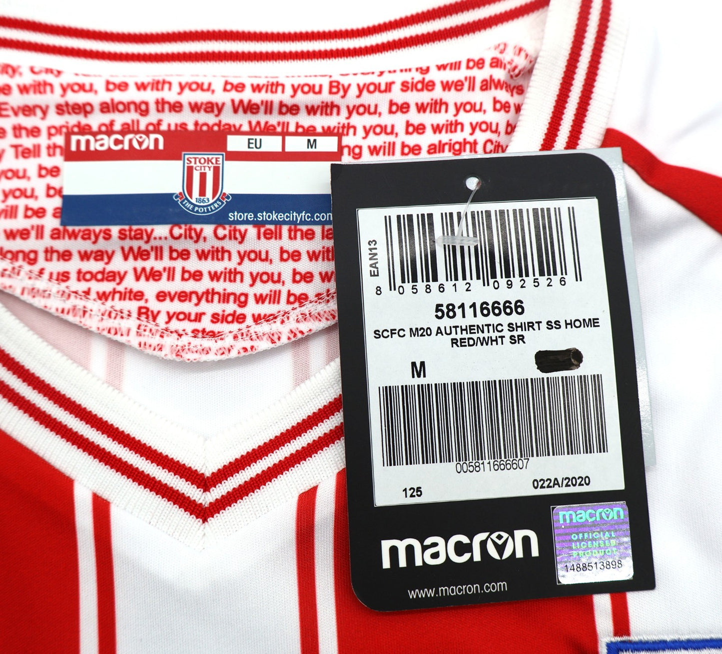BNWT 2020 2021 STOKE CITY MACRON HOME SHIRT S. FLETCHER 21 MEN'S MEDIUM