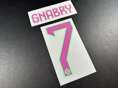 2023 2024 OFFICIAL BAYERN MUNICH GNABRY 7 AWAY PURPLE KIDS SIZE NAMESET