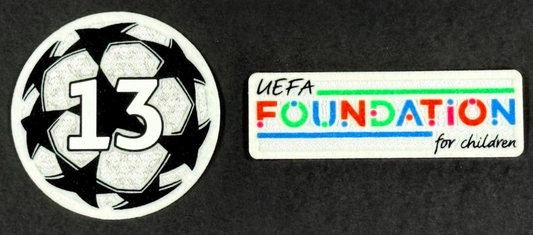 REAL MADRID 13 X  SLEEVE PATCH + PLAYER ISSUE UEFA FOUNDATION PATCH OFFICIAL