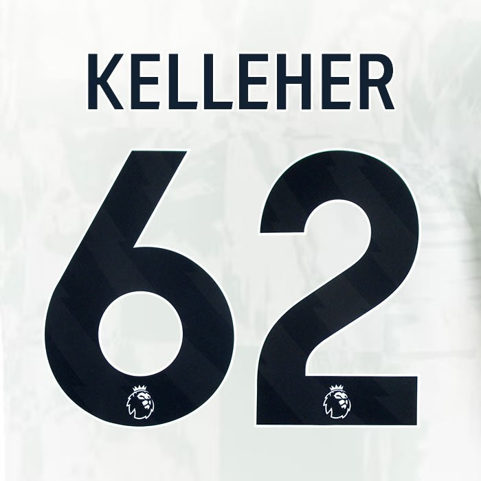 2024 2025 OFFICIAL LIVERPOOL KELLEHER 62 BLACK 3RD PLAYER SIZE NAMESET