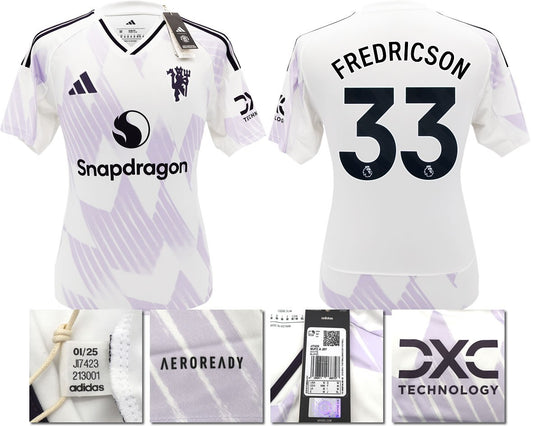 BNWT 25 26 MANCHESTER UNITED ADIDAS AWAY SHIRT FREDRICSON 33 + PATCHES