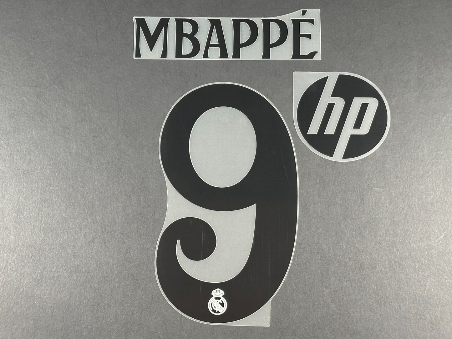 2024 2025 OFFICIAL REAL MADRID MBAPPE 9 + HP HOME PLAYER SIZE NAME SET