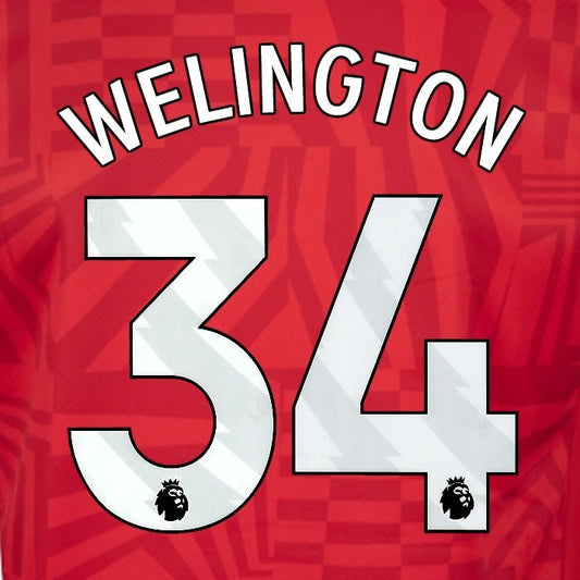 2024 2025 OFFICIAL SOUTHAMPTON WELINGTON 34 WHITE HOME PLAYER SIZE NAME SET