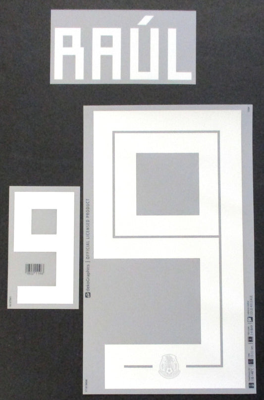 2018 2019 OFFICIAL MEXICO RAUL 9 HOME PLAYER SIZE NAMESET