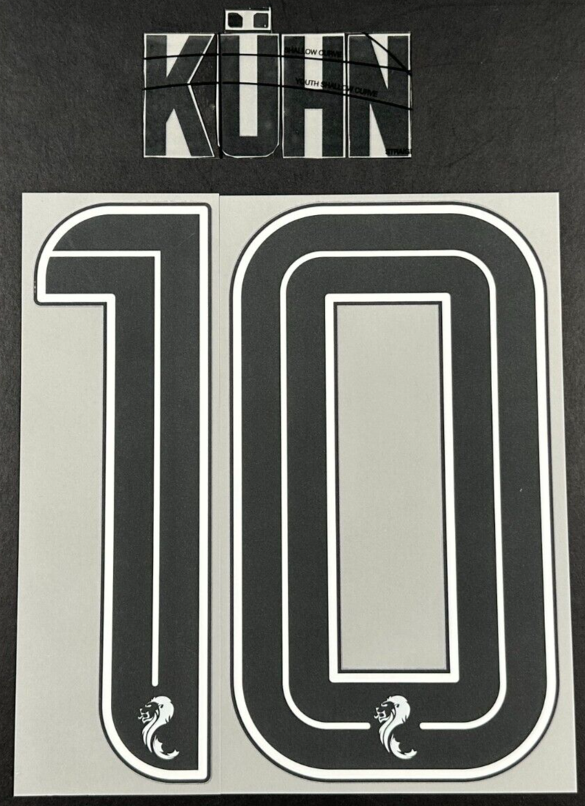 CELTIC 2023-2025 OFFICIAL SPORTING ID KUHN 10 HOME PLAYER SIZE NAME SET