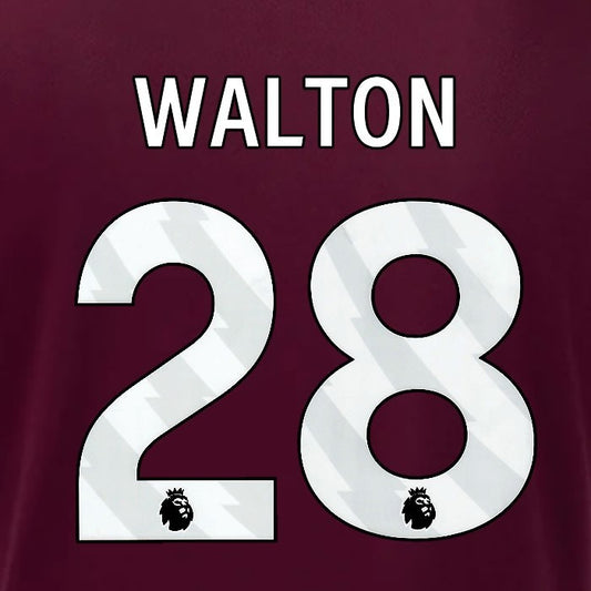 2024 2025 OFFICIAL IPSWICH TOWN WALTON 28 WHITE AWAY PLAYER SIZE NAME SET