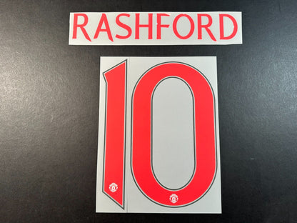 2024 2025 OFFICIAL MAN UNITED RASHFORD 10 CUP PLAYER SIZE RED NAMESET