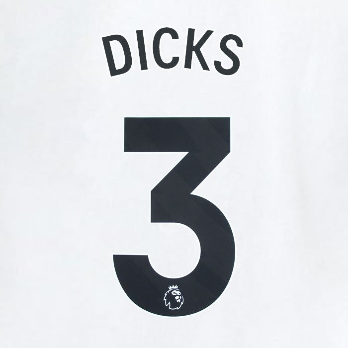 2023 2024 WEST HAM DICKS 3 OFFICIAL AWAY BLACK PLAYER SIZE NAMESET