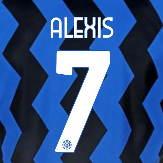 2020 2021 INTER MILAN OFFICIAL HOME ALEXIS 7 PLAYER SIZE NAMESET