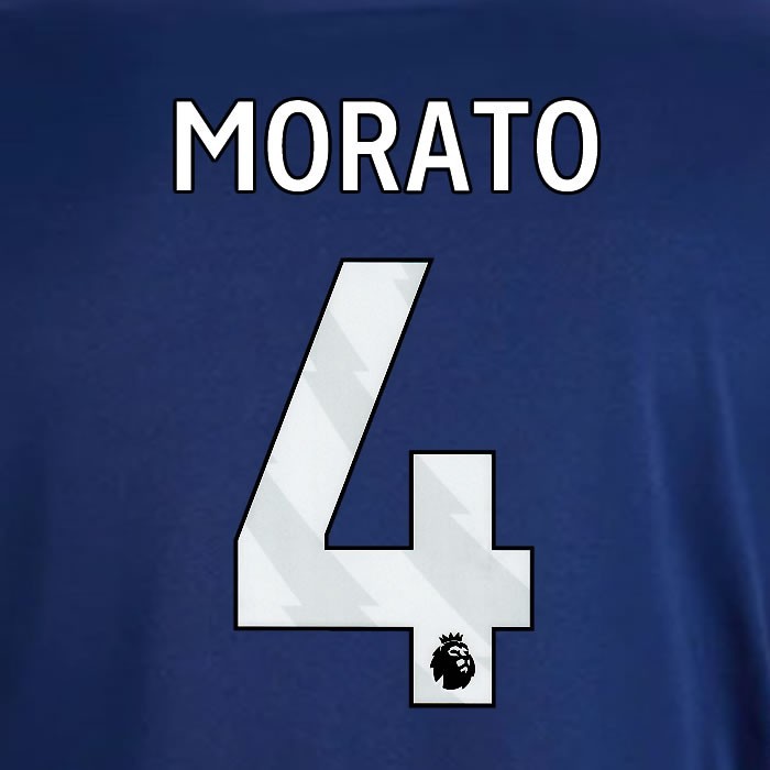 2024 2025 OFFICIAL NOTTINGHAM MORATO 4 WHITE AWAY PLAYER SIZE NAMESET