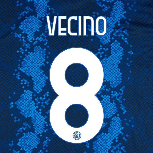 2021 2022 INTER MILAN OFFICIAL HOME VECINO 8 PLAYER SIZE NAMESET