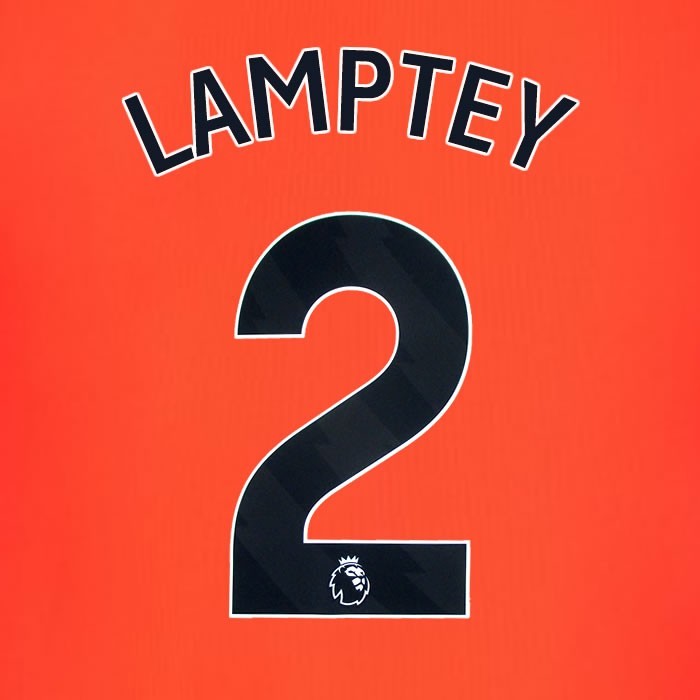 2023 2024 BRIGHTON LAMPTEY 2 OFFICIAL BLACK 3RD PLAYER SIZE NAME SET